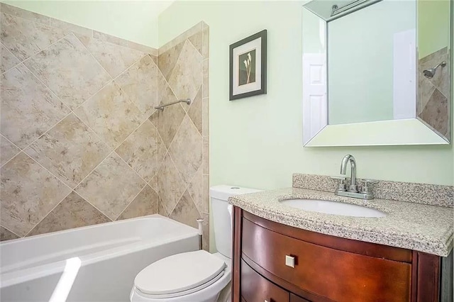 1202 Laurel Cliff Dr SE, Smyrna, GA 30082 - bathroom with toilet, vanity, and shower / tub combination