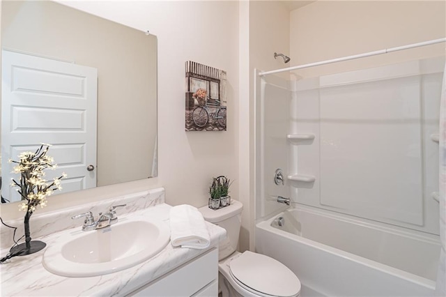 2010 Vidalia Ct, Dacula, GA 30019 - full bath featuring toilet, vanity, and shower / bathtub combination