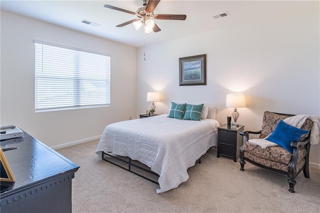 2010 Vidalia Ct, Dacula, GA 30019 - bedroom featuring light carpet, baseboards, and a ceiling fan