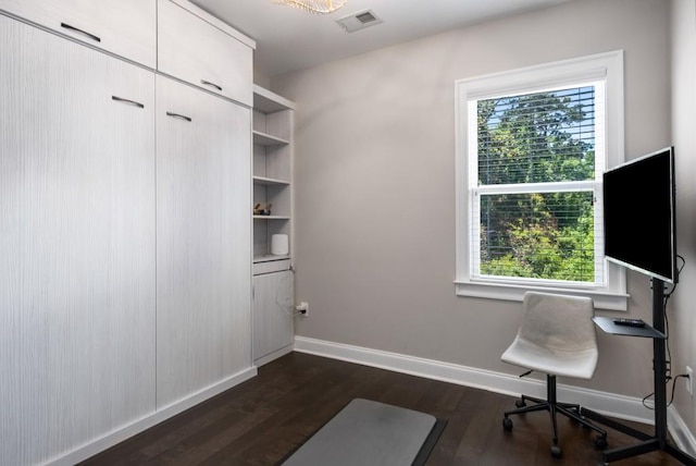 623 Brennan Dr, Decatur, GA 30033 - office with plenty of natural light, dark wood-style flooring, and baseboards