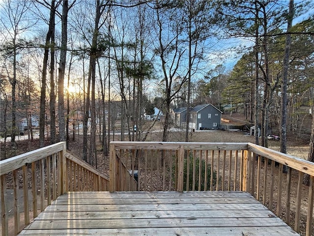 view of deck at dusk