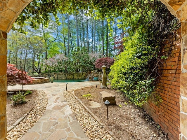 view of yard featuring a patio area