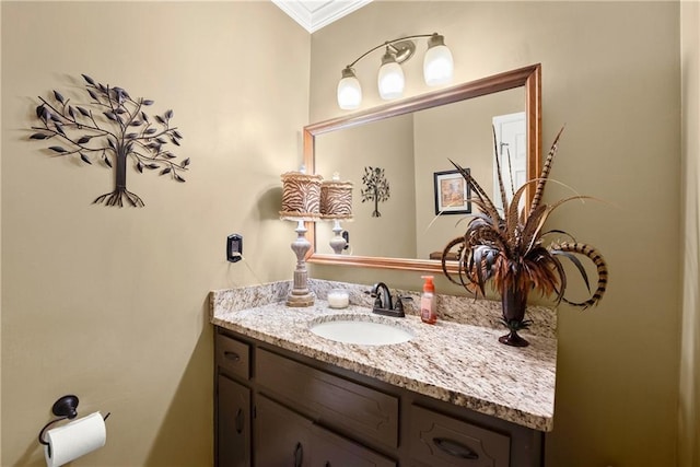 1083 Wash Lee Dr SW, Lilburn, GA 30047 - bathroom featuring vanity and crown molding