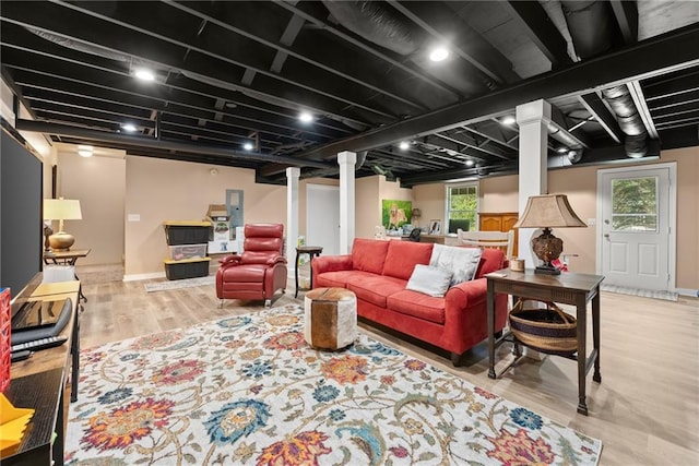 1083 Wash Lee Dr SW, Lilburn, GA 30047 - living area with wood finished floors and baseboards