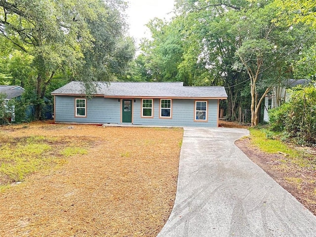 view of ranch-style home