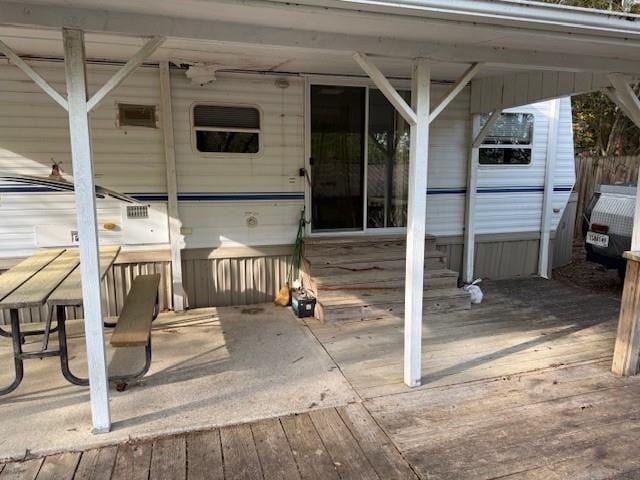 view of patio / terrace with a deck