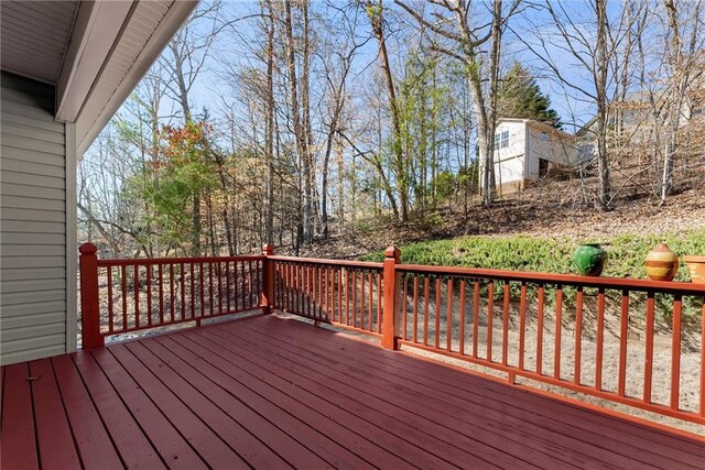view of wooden terrace