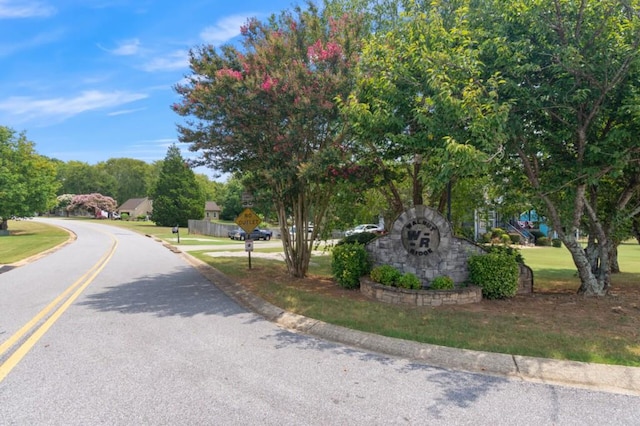 view of road with curbs