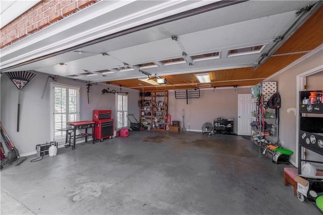 garage featuring a garage door opener