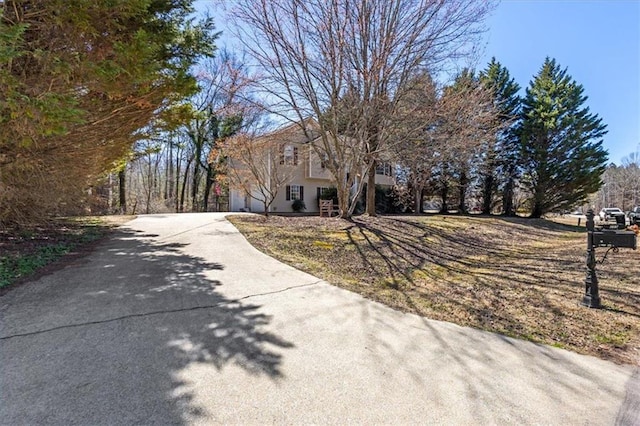 view of road with aphalt driveway