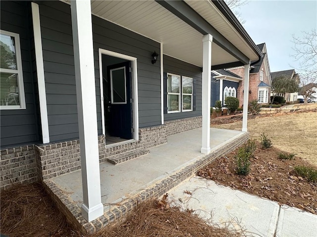 exterior space with a porch