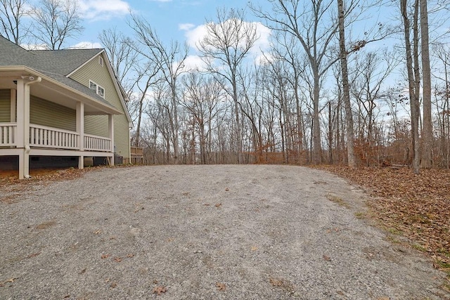 view of yard featuring a porch