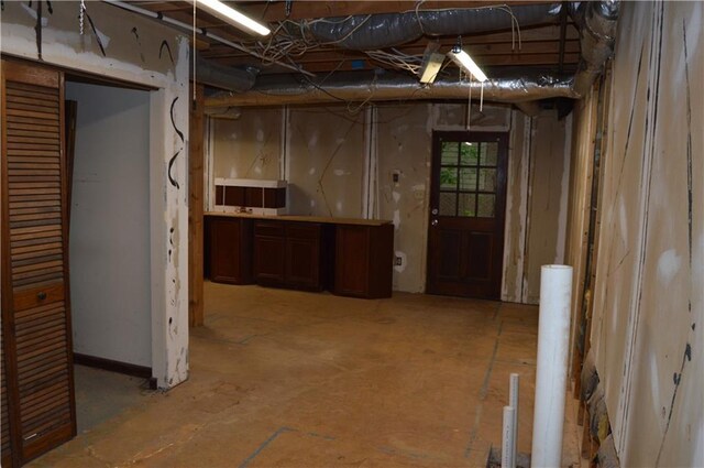 view of basement