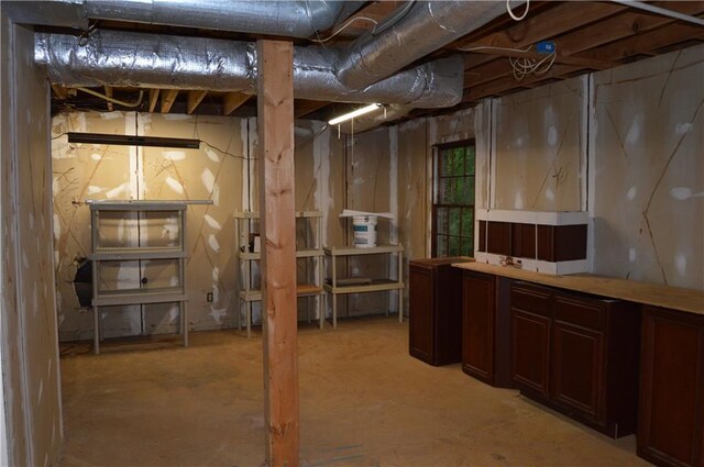 view of basement