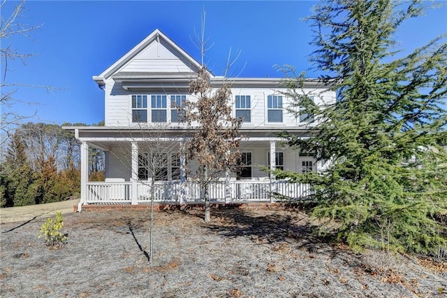 view of front of home with covered porch