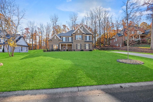 69 Saint Ives Cir, Winder, GA 30680 - view of front of house featuring a front lawn and stone siding