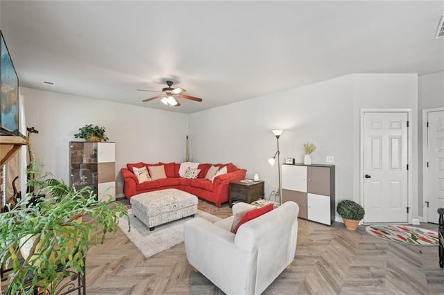 7530 Springbox Dr, Fairburn, GA 30213 - living area with ceiling fan