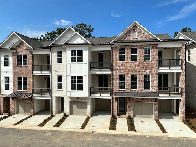 view of property with a garage