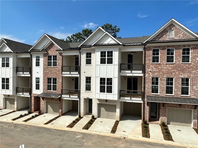 view of property featuring a garage