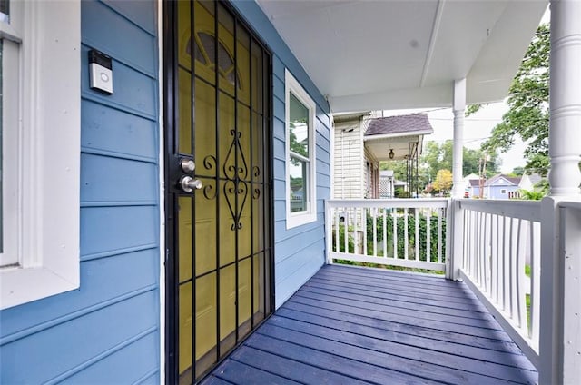 exterior space with covered porch