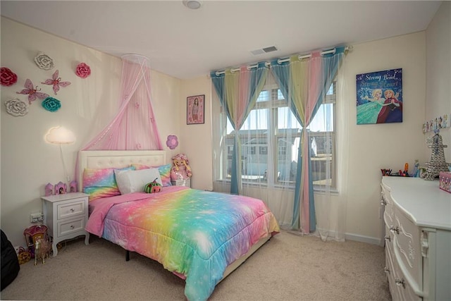 3469 English Elm Way, Loganville, GA 30052 - bedroom with light colored carpet, visible vents, and baseboards
