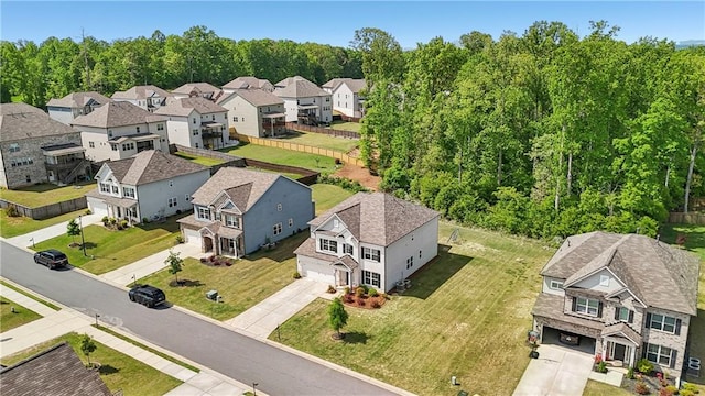 aerial view featuring a residential view