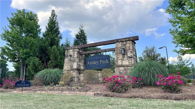view of community sign