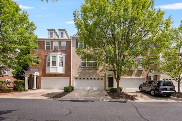 view of property with a garage