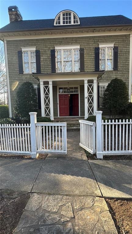 view of front of property with covered porch