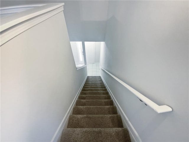 stairs with baseboards