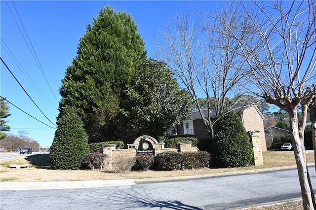 view of community sign