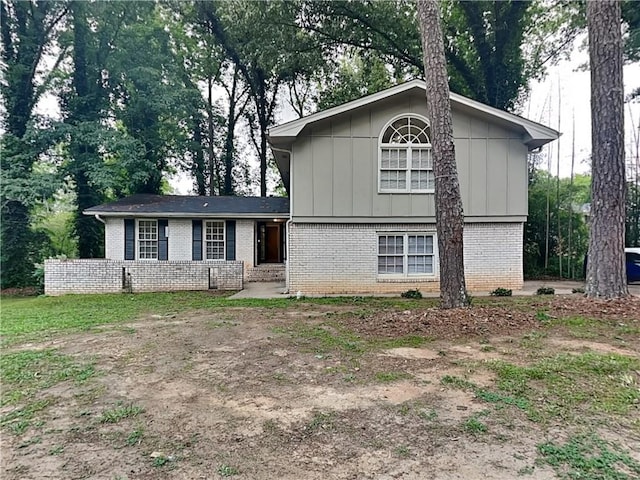 view of split level home