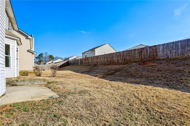 view of yard featuring a patio area