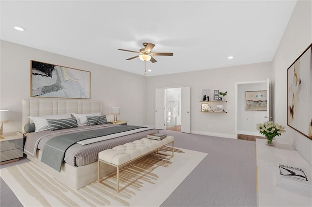 475 Azalea Xing, Dallas, GA 30132 - bedroom featuring baseboards, recessed lighting, and a ceiling fan