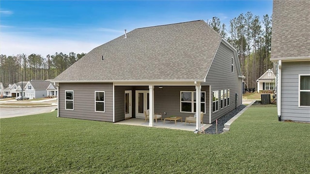 475 Azalea Xing, Dallas, GA 30132 - back of property featuring a patio, roof with shingles, a yard, and cooling unit