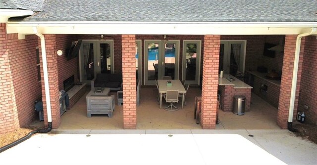 850 Cog Hl, Mcdonough, GA 30253 - view of patio with area for grilling and french doors