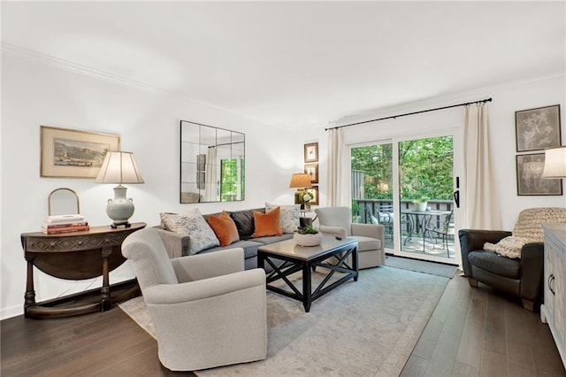 12 Ivy Rdg NE, Atlanta, GA 30342 - living room featuring crown molding and wood finished floors