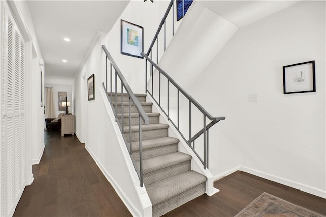 12 Ivy Rdg NE, Atlanta, GA 30342 - staircase featuring wood finished floors and recessed lighting