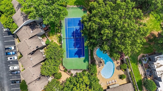 12 Ivy Rdg NE, Atlanta, GA 30342 - drone / aerial view of a pool area