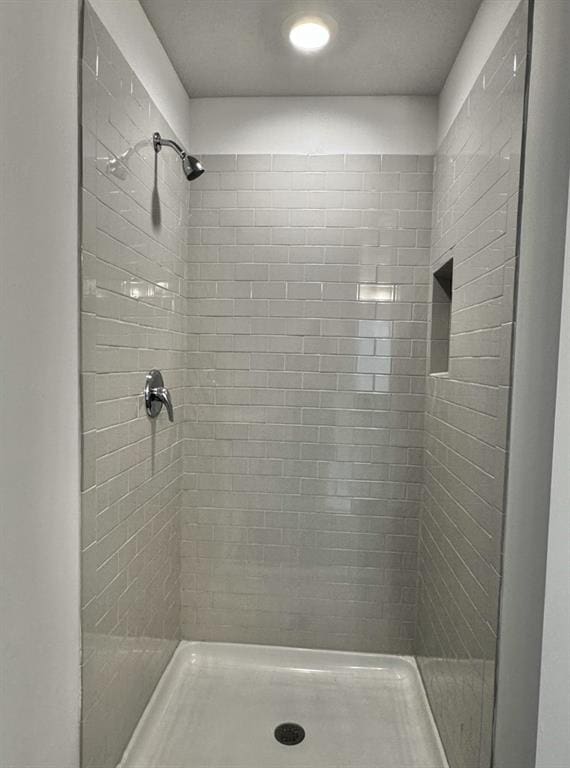 full bathroom featuring a shower stall