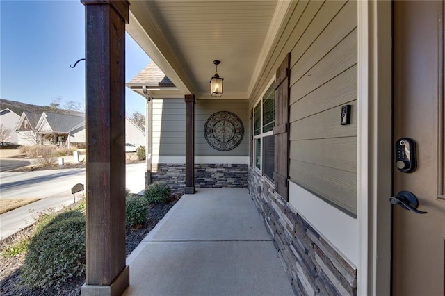 view of patio with a porch