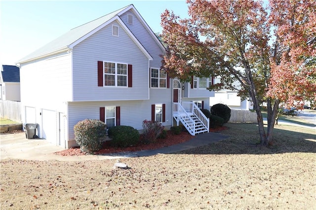 split foyer home with a garage