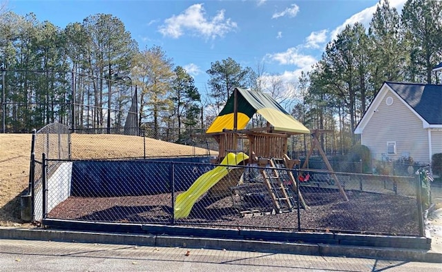 view of jungle gym