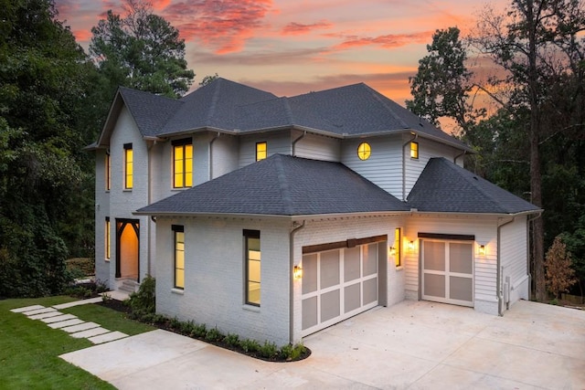 view of front of home featuring a garage