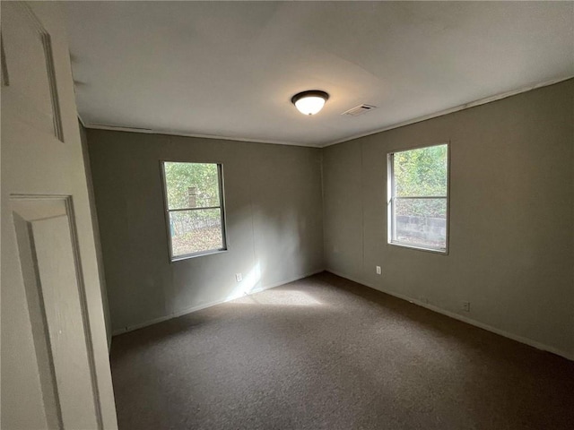 view of carpeted empty room