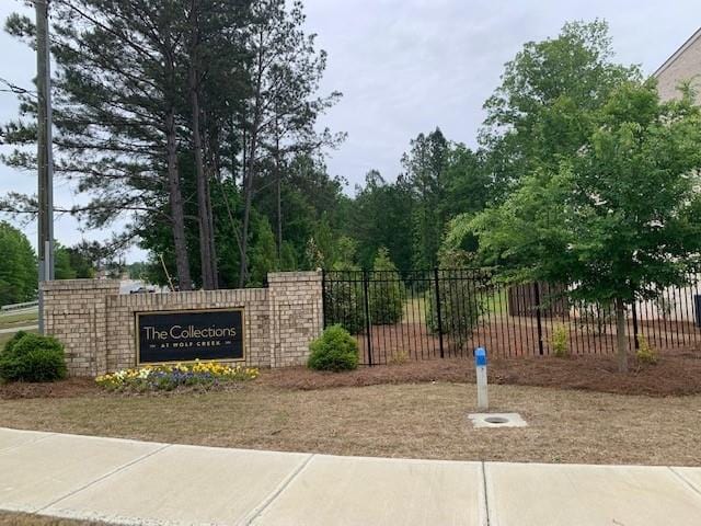 view of community sign