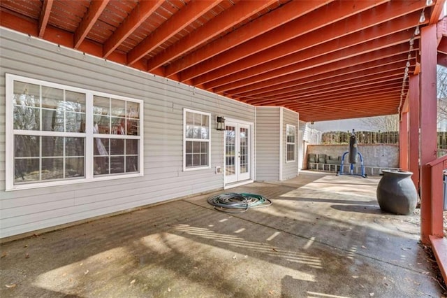 view of patio / terrace with french doors