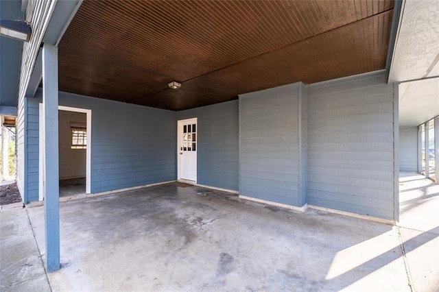 view of patio with an attached carport