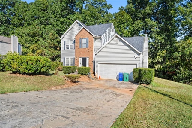 view of front of home with a front yard