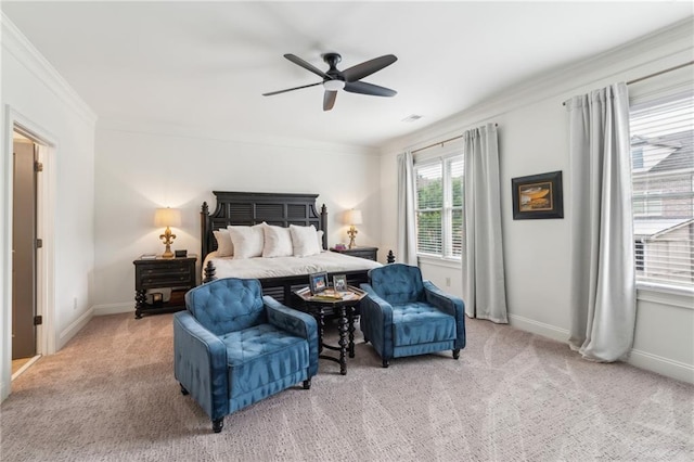 2313 Saint Davids Sq NW Unit 12, Kennesaw, GA 30152 - bedroom with ornamental molding, carpet, baseboards, and a ceiling fan